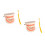 2Sets Teeth Study ABS Plastic Assorted Colors 8