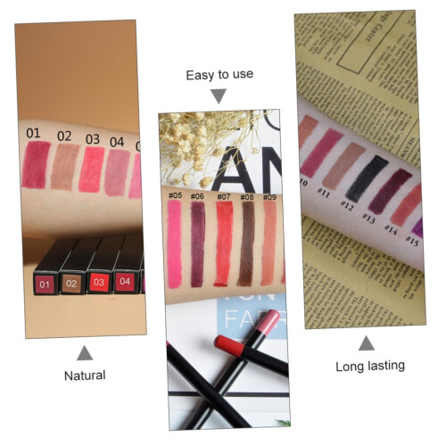 12pcs Waterproof Matte Lip Liner Pencils Long Lasting Multiuse for Lips Eyebrows Eyeliner 2