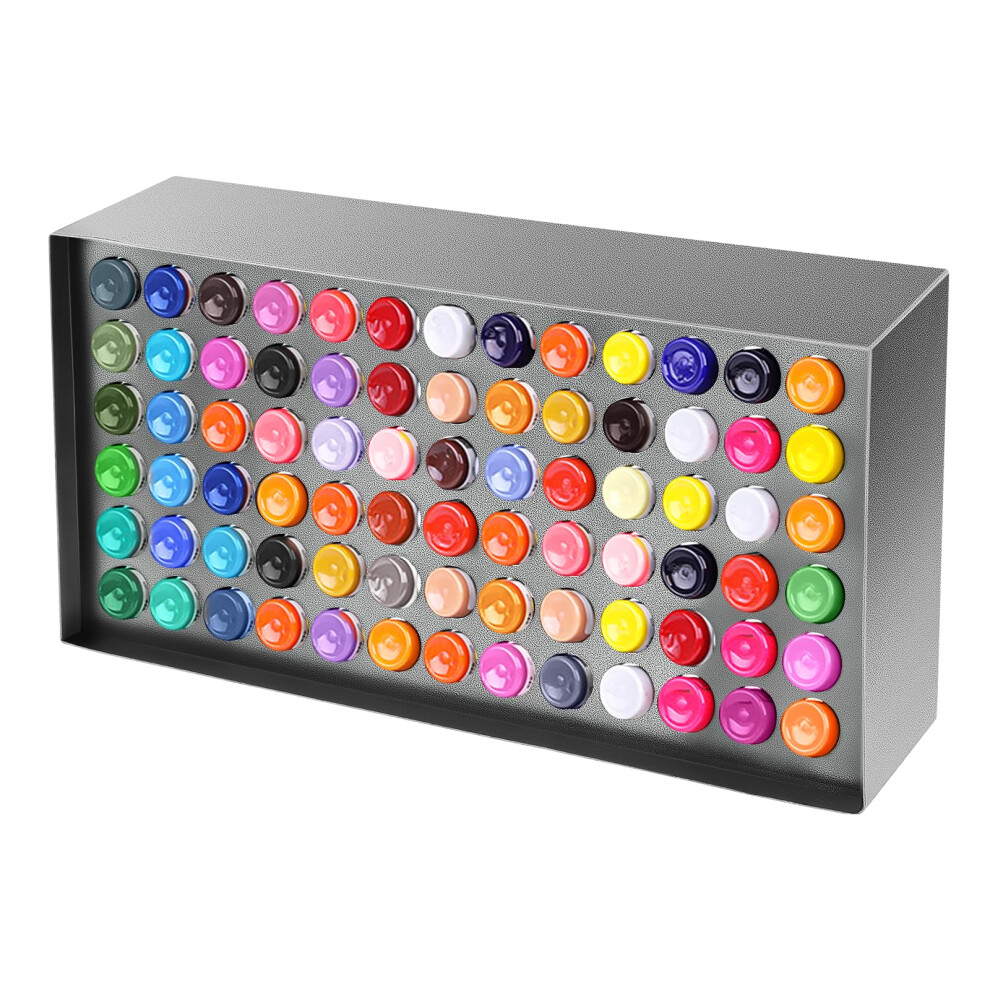 Tattoo Ink Holder 78Hole Wall Mounted Pigment Organizer Rack for Tattoo Studio Storage
