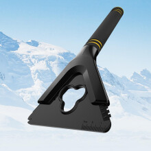 Car Snow Shovel and Ice Scraper with Triangle Head, EVA Grip, 3in1 Winter Windshield Tool for SUV Truck