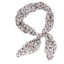 Stylish Leopard Pattern Silk Imitation Scarf Fashionable-Kabai