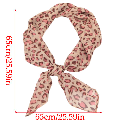 Stylish Leopard Pattern Silk Imitation Scarf Fashionable-Kabai 2
