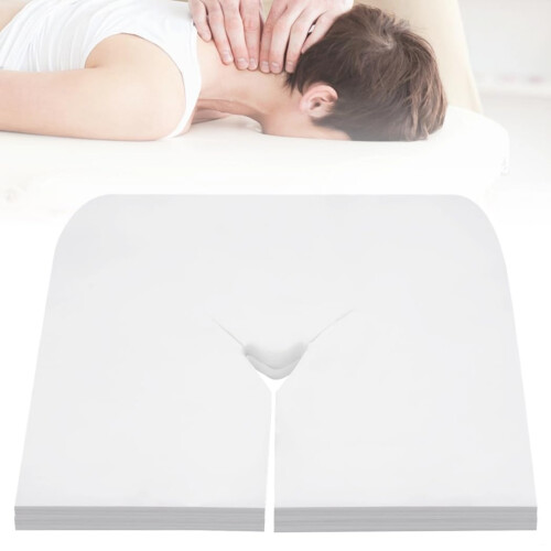 Massage Table Face Cradle Covers 400 Pack, Soft Breathable NonWoven Disposable Headrest Covers for Spa