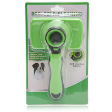 Grooming Brush For Dogs Cats With Self Cleaning Feature Skin Friendly Deshedding Tool Effective At Removing Loose Fur Sturdy Construction Ergonomic