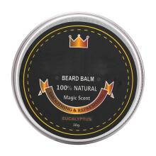 Ceară pentru barbă și mustață, ideală pentru călătorii, cutie, ingrediente naturale, fără mirosuri neplăcute, fără cruzime față de