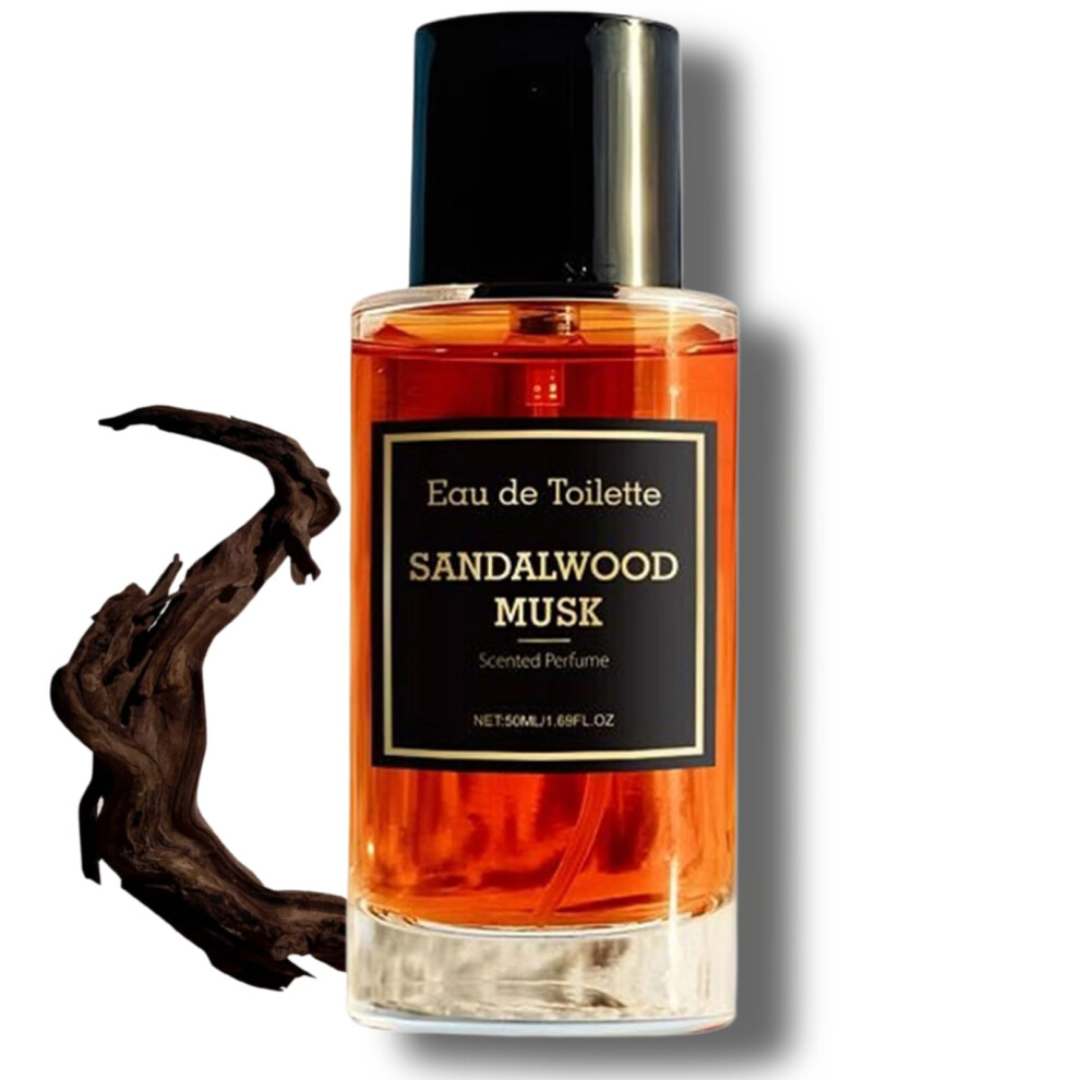 Amber Woody Sandalwood Perfume With Natural Longlasting Unisex Eau De Parfum, Plantbased 50Ml