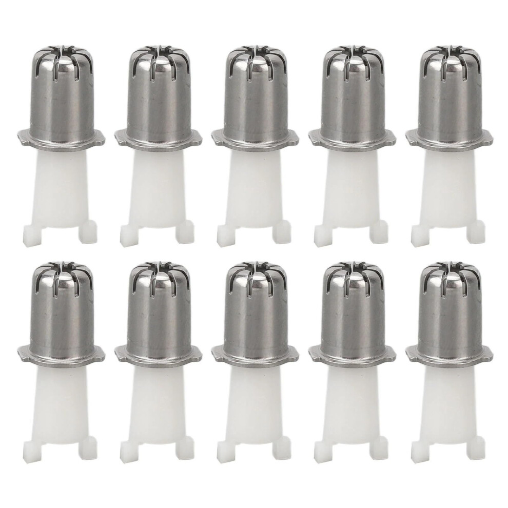 10pcs Replacement Nose Hair Trimmer Head with Stainless Steel Blades for Precision Waterproof Grooming
