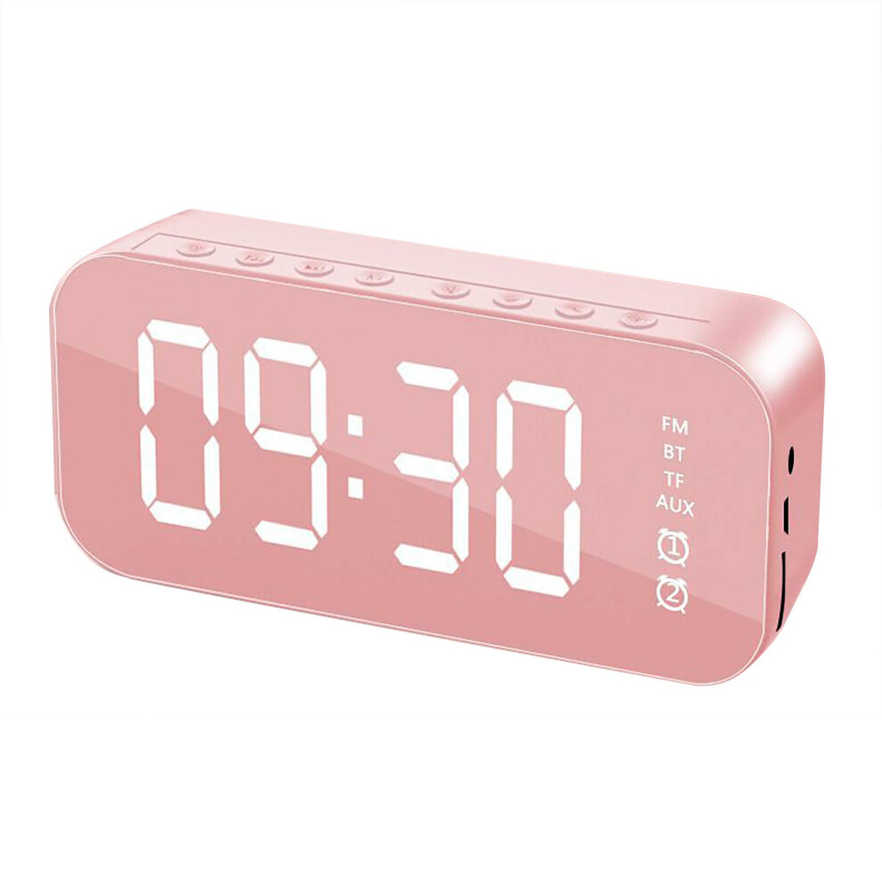 Digital Alarm Clock With Large Number Display Usb Fast Charging For Heavy Sleepers Pink