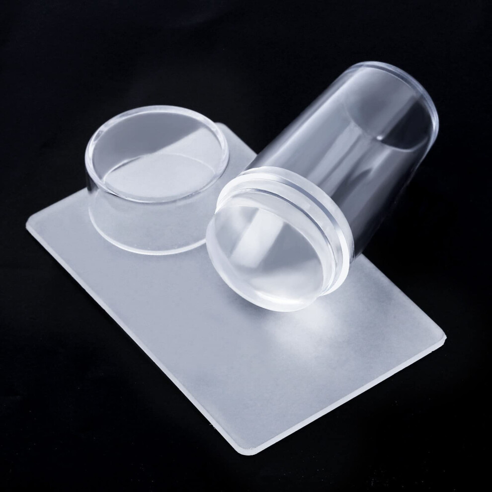 Nail Stamper for French Nail Art Clear Jelly Transparent Silicone with Clear View Alignment
