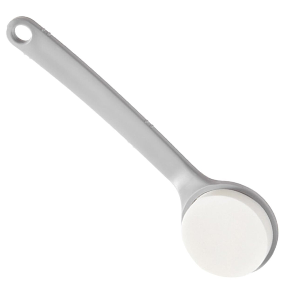 Gray Back Scrubber With Long Handle For Shower, Ergonomic Grip Bath Brush For Deep Cleansing,