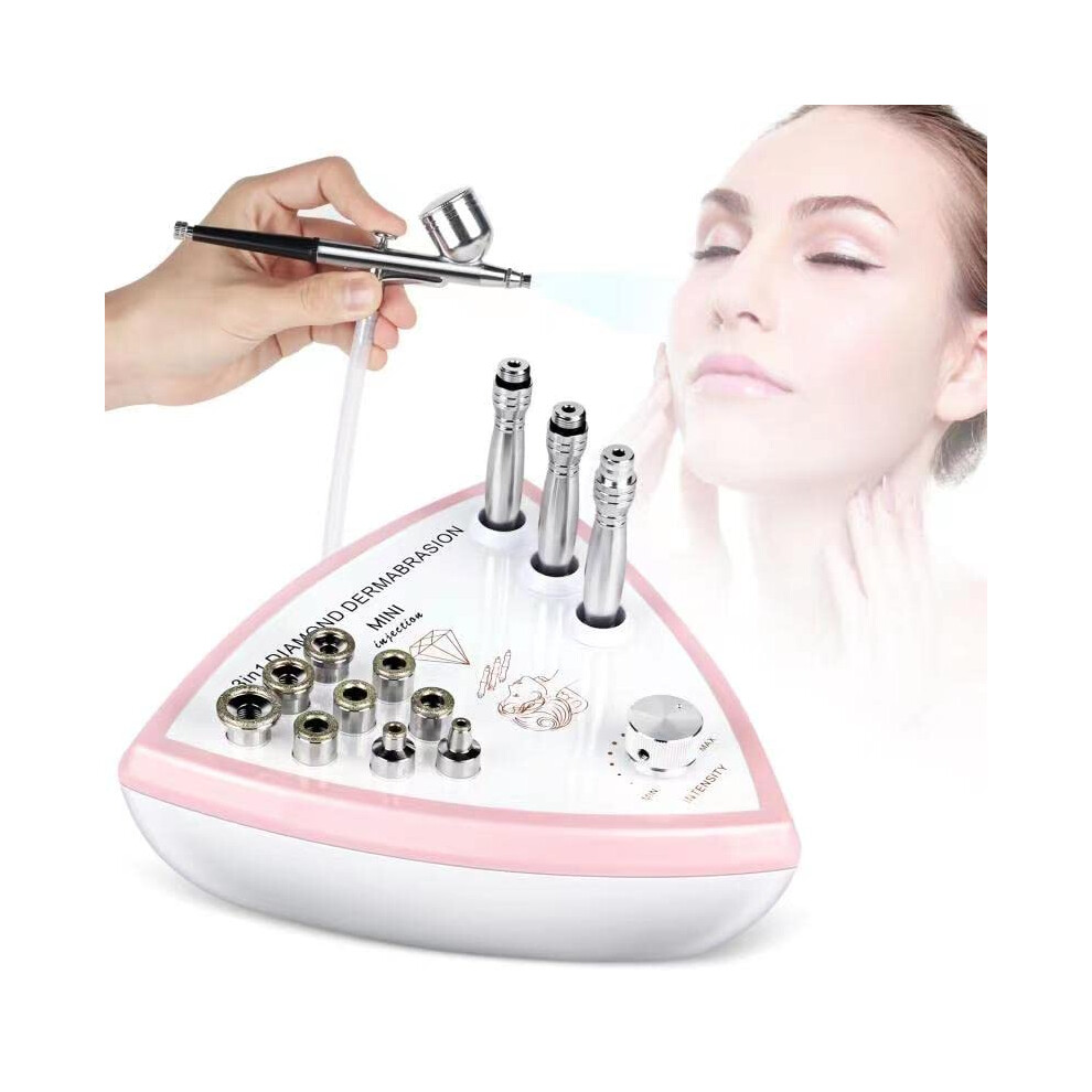 Professional 3 in 1 Diamond Microdermabrasion Machine with 70 cmHg Suction for Facial Care and Blackhead Removal