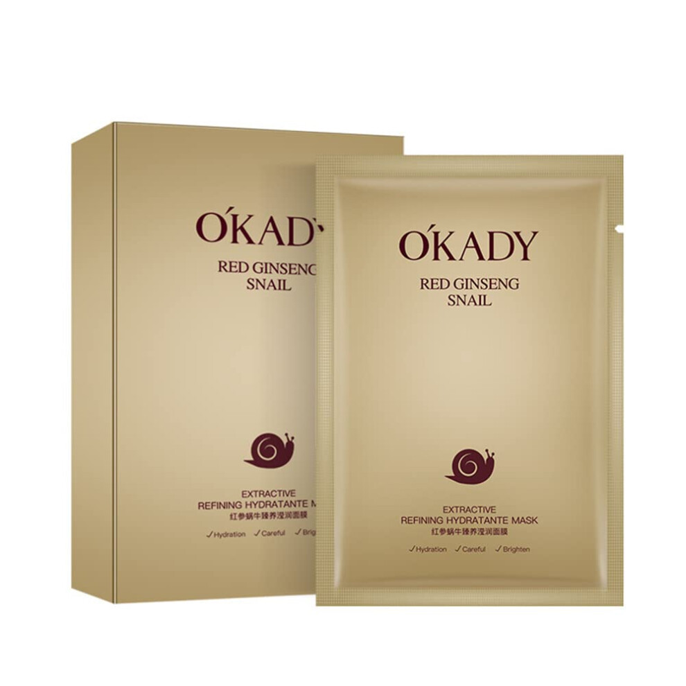 Red Ginseng Hydrating Sheet Face Mask Set Deep Moisturizing Antiaging Brightening 25Ml X10