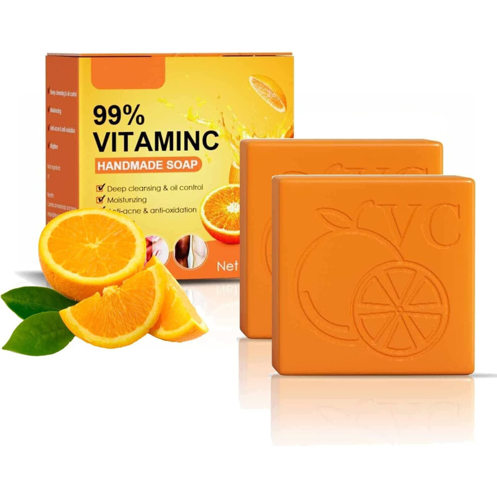 Vitamin C Soap Bar for Brightening Skin Tone and Gentle Exfoliation  Organic Face and Body Care
