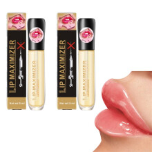 Lip Plumper with Hyaluronic Acid and Vitamin E, Hydrating Overnight Serum for Fuller Lips, 2pc