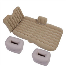 Car Air Mattress For SUV Rear Seats Brown One Size Portable Inflatable Car Bed For Travel Back Seat Cushion