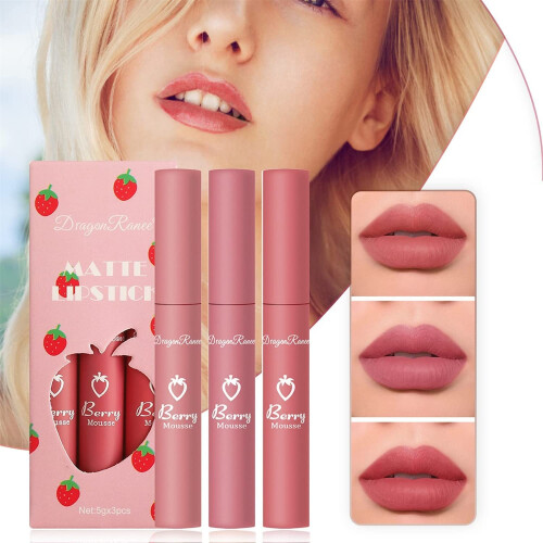 Matte Lipstick Set Waterproof, Long Lasting Full Coverage, Moisturizing MultiShade Collection (4) 1