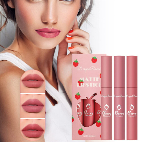 Matte Lipstick Set Waterproof, Long Lasting Full Coverage, Moisturizing MultiShade Collection (4) 2