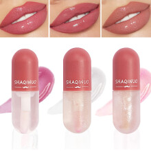 Lip Plumper Gloss Set with Vitamin E, Clear Color Changing, Long Lasting Waterproof Shine