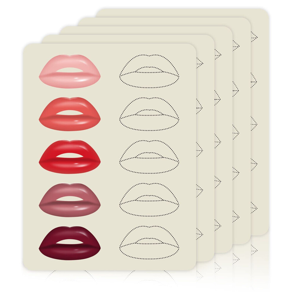 Microblading Practice Skin Set with Realistic DoubleSided Silicone Lips for Permanent Makeup