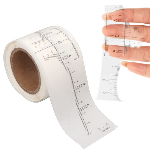 Eyebrow Ruler Sticker for Precise Brow Mapping, Transparent Adhesive Stencil Roll for Microblading 1