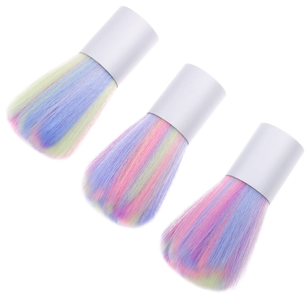3pcs Nail Dust Brush with Soft Bristles for Manicure, Salon and Home Nail Cleaning