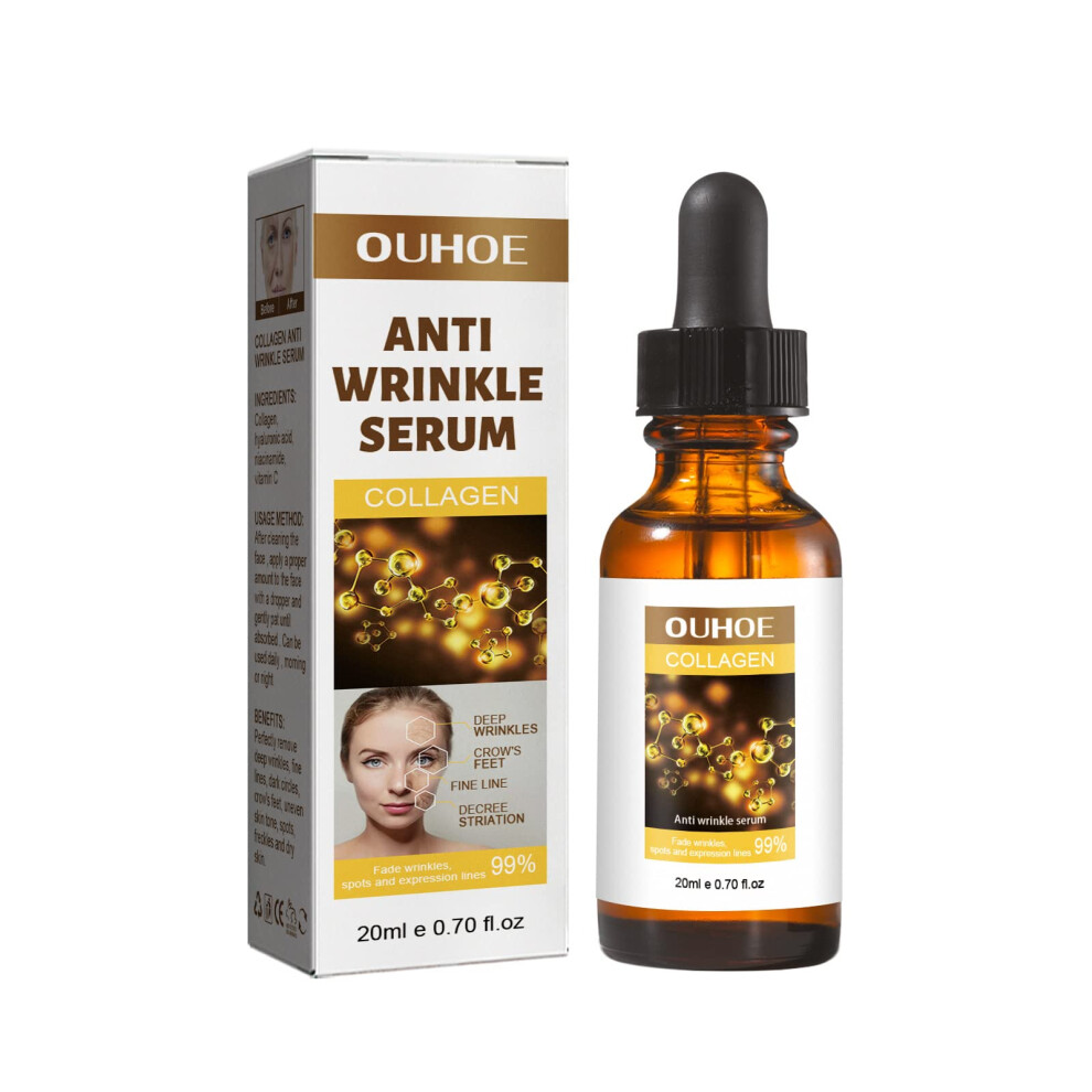 Collagen Face Serum Anti Aging Essence for Wrinkles Deep Hydration Firming Smooth Fine Lines