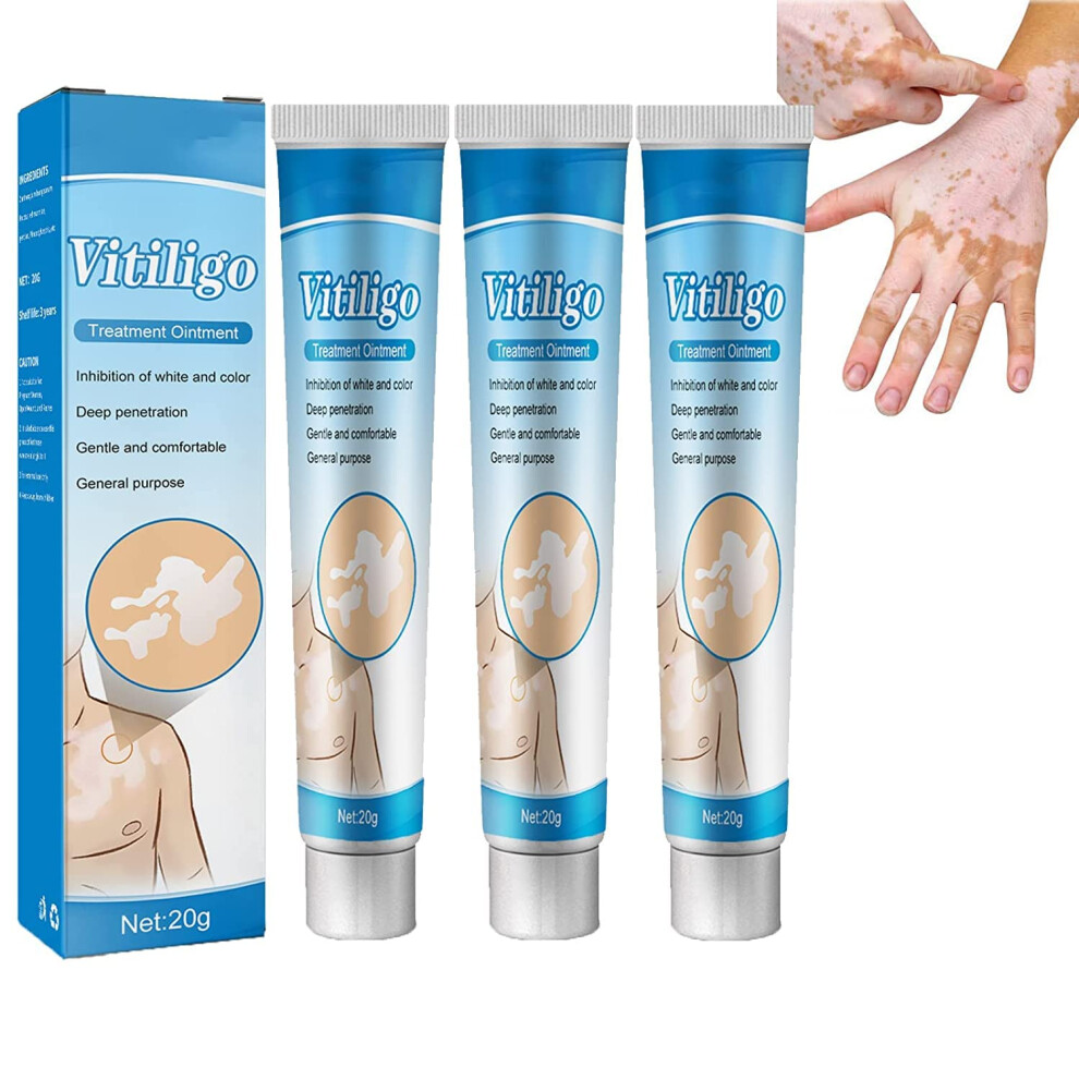Cream/White Vitiligo Pack Of 3, Spot Removal Ointment, Depigmentation Skin