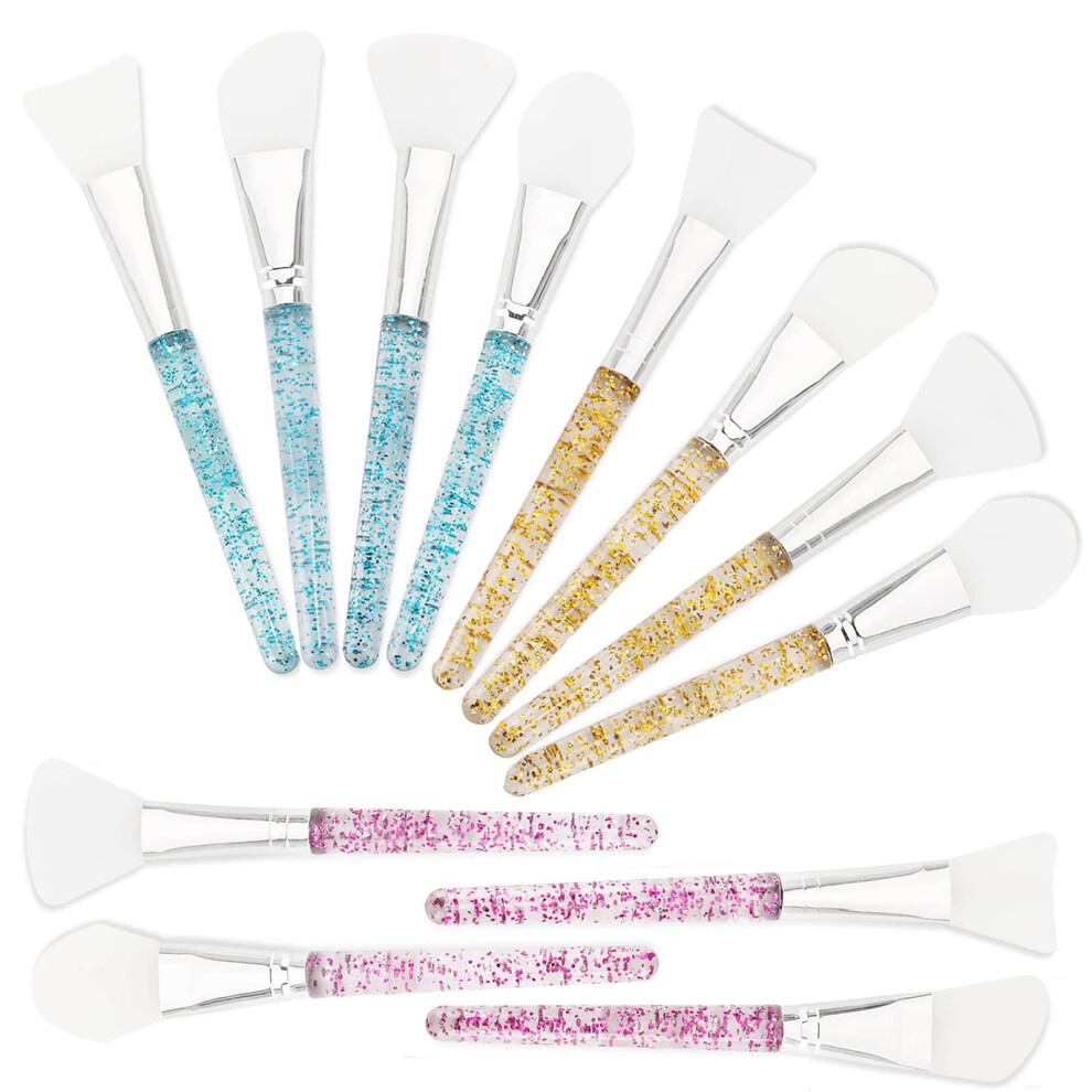 12 Pcs Silicone Face Mask Brush Applicator Set for Mud, Clay, Creams and Even Coverage