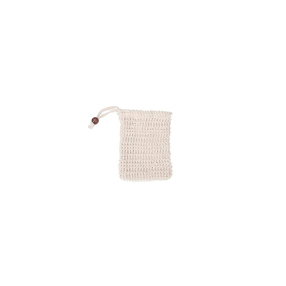 Sisal Soap Bag with Drawstring for Gentle Exfoliation and Rich Lather in Shower or Travel