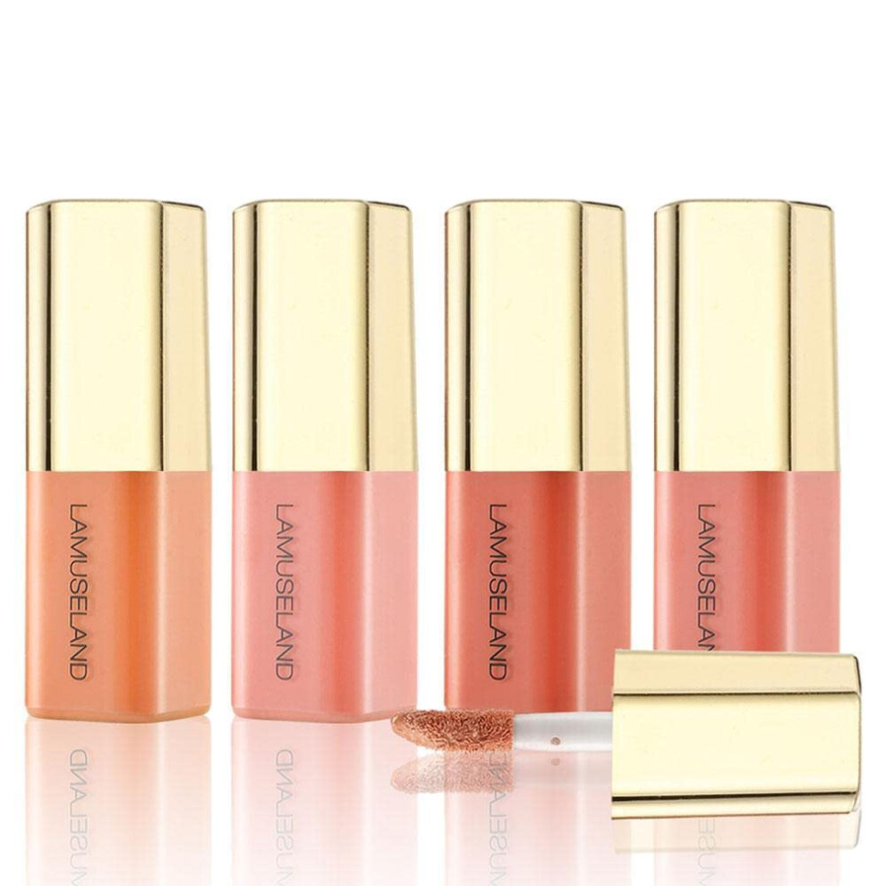 Cream Blush Stick And Liquid Blush For Cheeks And Lips, Long Lasting Waterproof Dewy Finish