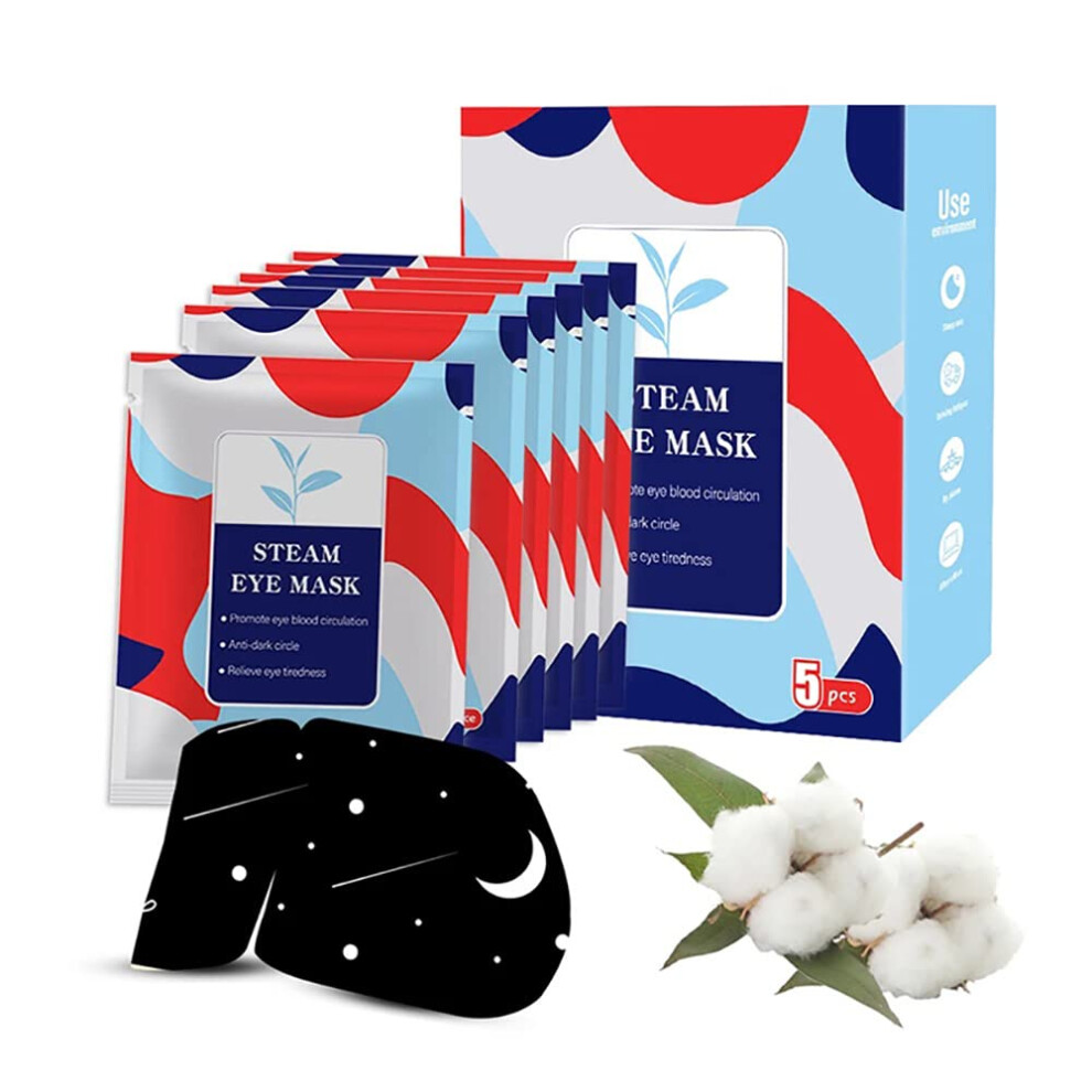 Steam Eye Mask for Dry Eyes Relief, 15 Pack SelfHeating Light Blocking Disposable Pads for Sleep and Travel
