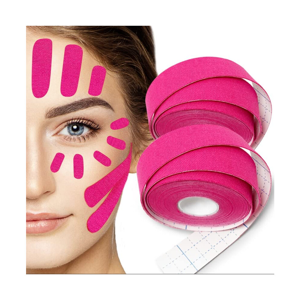 Face Lift Tape with Wrinkle Patches for Facial Contour Lifting and Double Chin Reduction 2.5CM x 1000CM