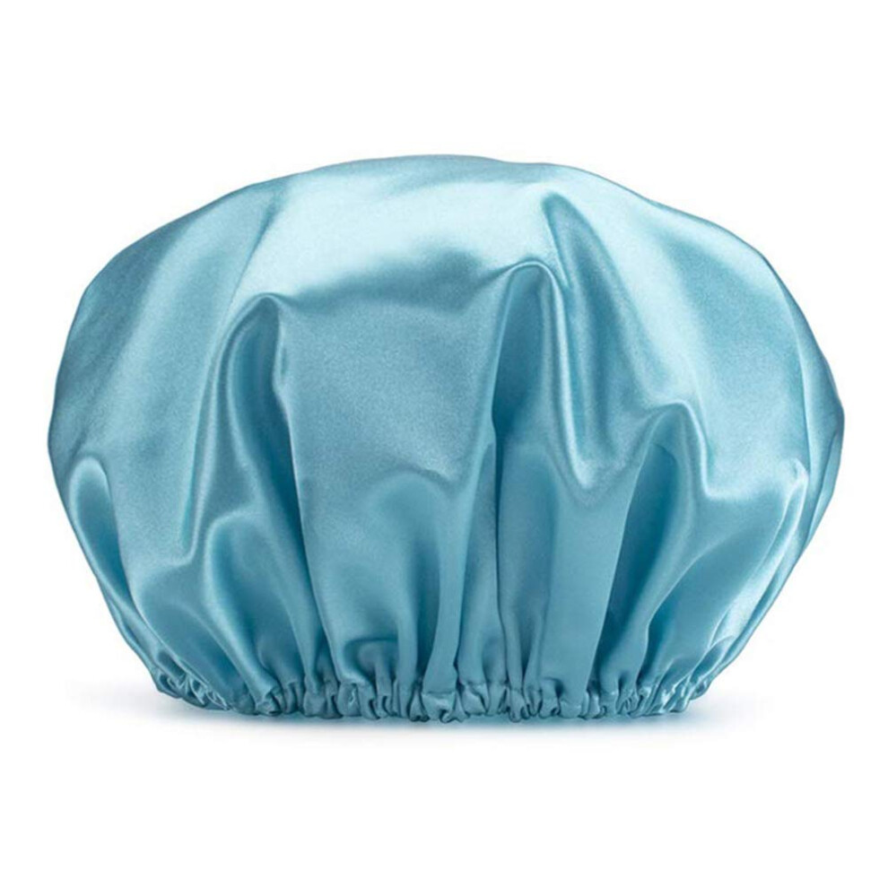 Shower Cap Reusable Bathing Cap For Women One Piece Curly Hair Nightcap Bonnet Headwear