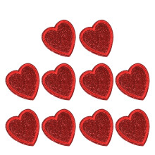 Heart Red Applique Sequins Sewing on Patches for Wedding Dress