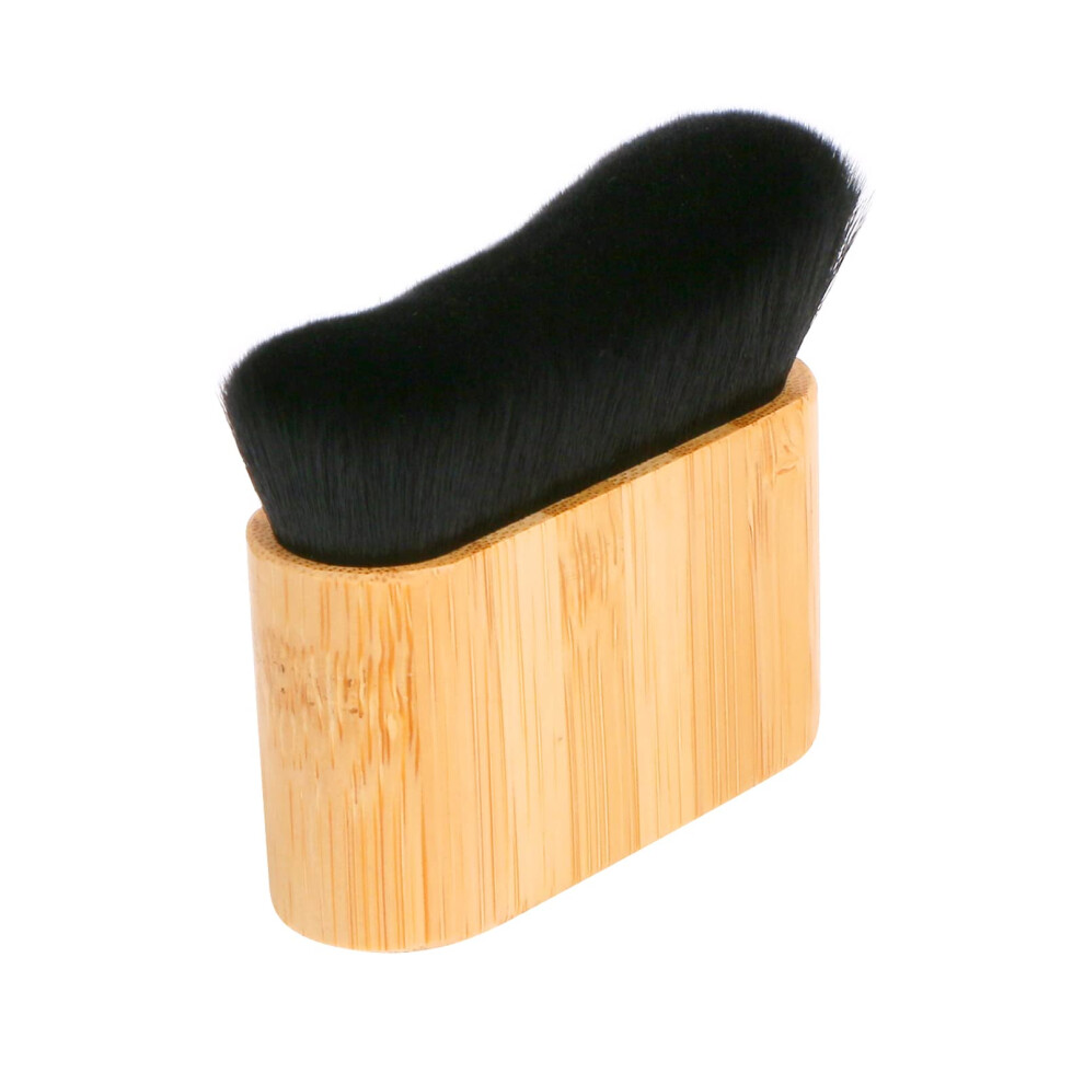 Self Tanning Brush with Vegan Bristles Kabuki Design, Bamboo Handle for Streak Fake Tan