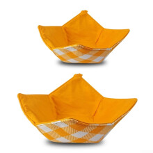 Microwave Bowl Holder Heat Resistant with Slip Resistant Edges for Safe Hot Bowl Handling Orange