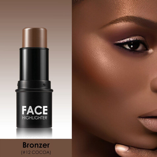 Cream Contour Stick with Buildable Coverage, Long Lasting Waterproof Face Contouring Makeup Bronzer 1