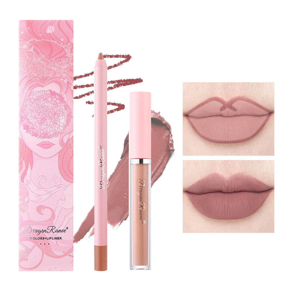 Matte Lip Liner Pencil Set with  Pigment Matte Lipstick Crayons for Precise LongLasting Color