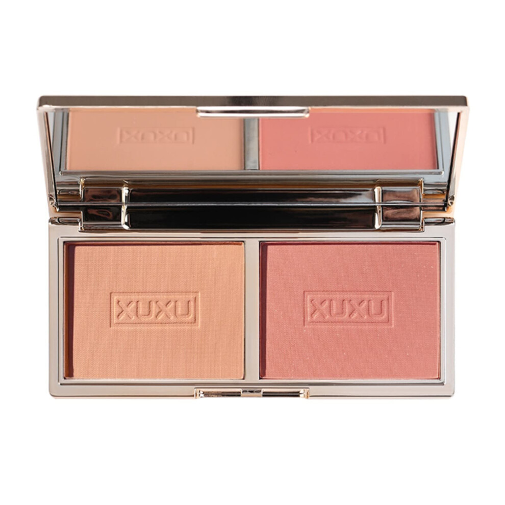Blush Palette 2 Color Matte and Shimmer LongLasting Cheek Makeup Buildable Blendable 10ml