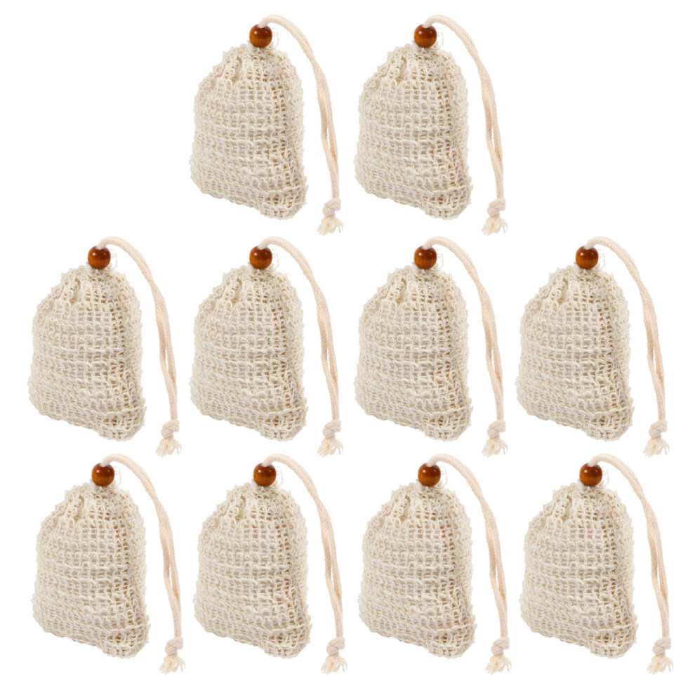 10Pcs Soap Saver Bags Mesh Pouch Quick Lather Gentle Exfoliation for Shower and Storage