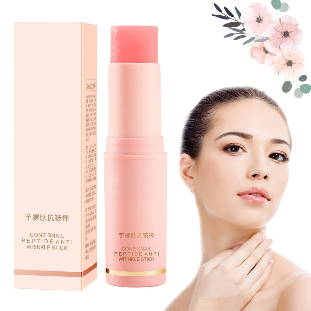 Collagen Moisture Balm Stick with Snail Peptides, Anti Wrinkle Hydrating Stick for Face and Neck