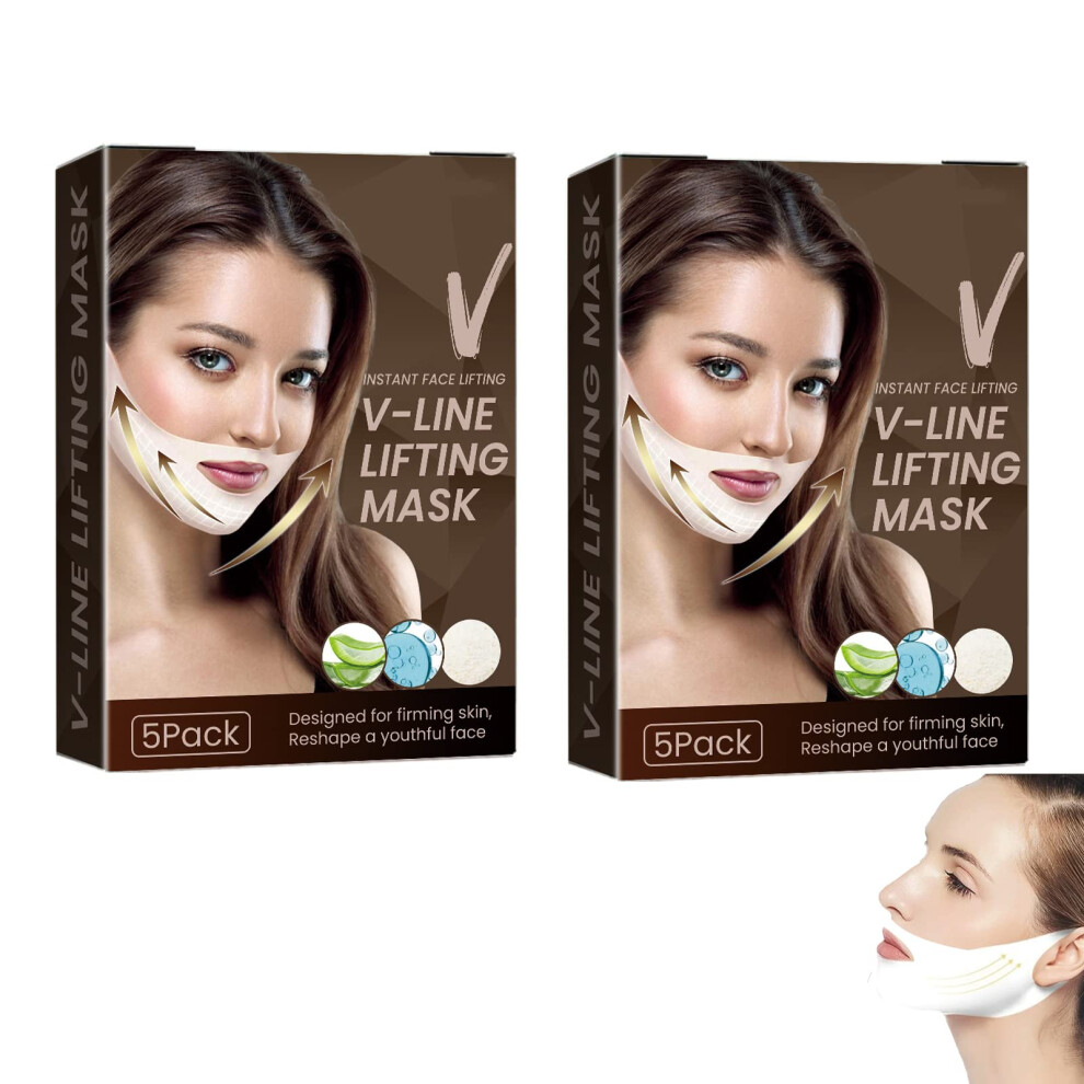 V Line Face Mask with Hydrogel for Jawline Lift and Deep Hydration, Chin Up Firming Mask