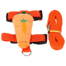 Coleira ajustável para animais de estimação com estampa de coelho, conjunto de coleira peitoral pequena e fofa para pets, feita de material macio