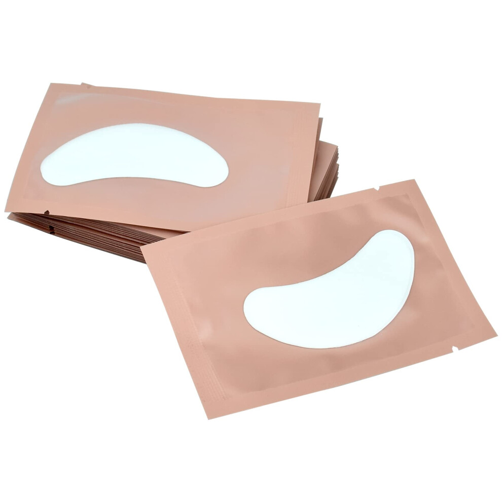 Pink 50 Pairs Under Eye Gel Pads For Eyelash Extensions, Comfort Fit Lash Isolation Patches
