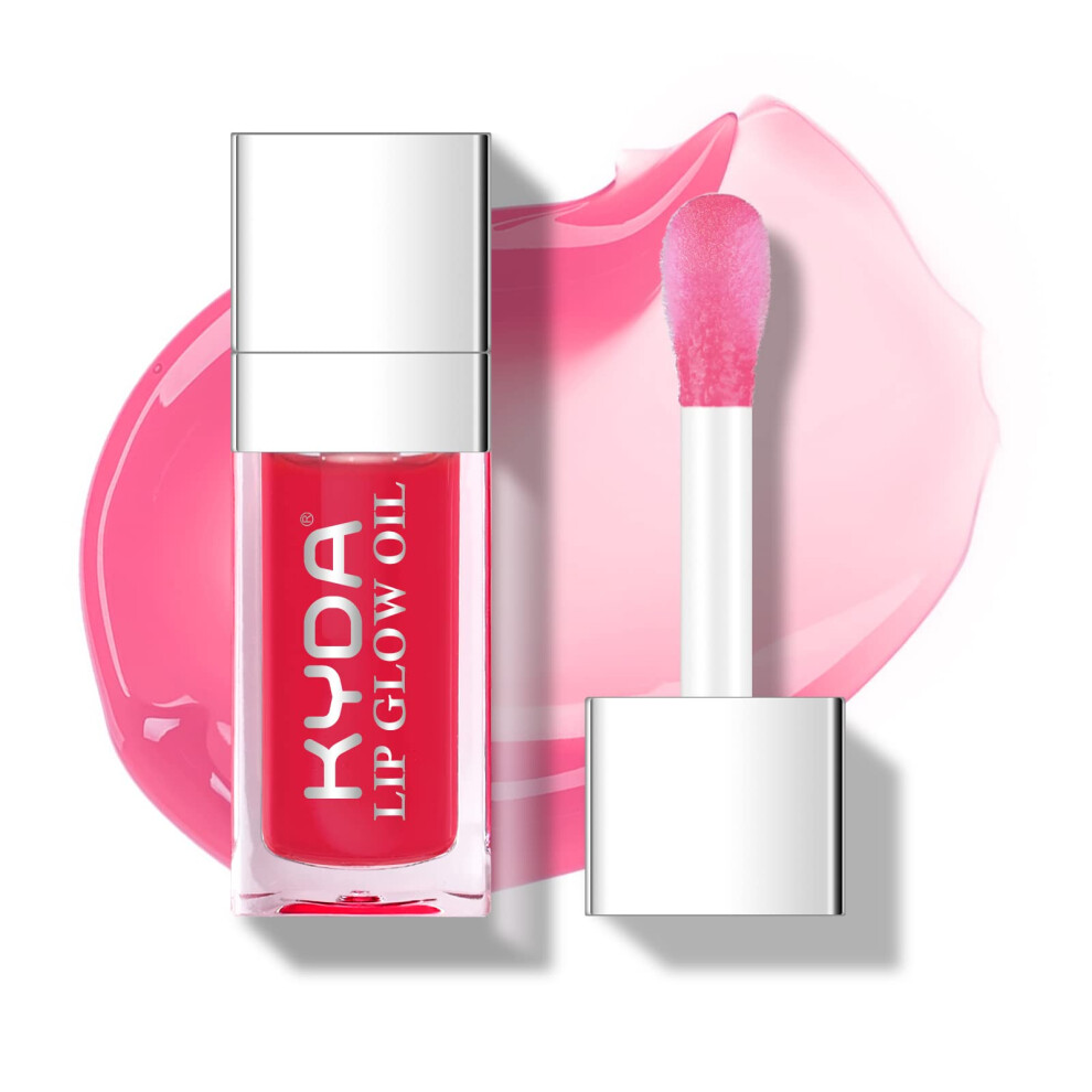 Red Cherry Lip Oil Hydrating Tinted Gloss for Dry Lips with Plumping Glossy Finish