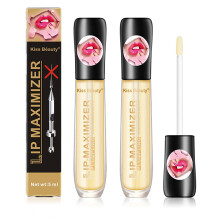2 Pack Moisturizing Lip Plumper Gloss with Vitamin E, Transparent Hydrating Serum for Fuller Lips