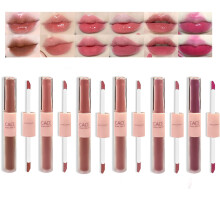 6 Colors Dual Ended Liquid Lipstick Set, Matte Velvet and Glossy Lip Gloss, Long Lasting Waterproof
