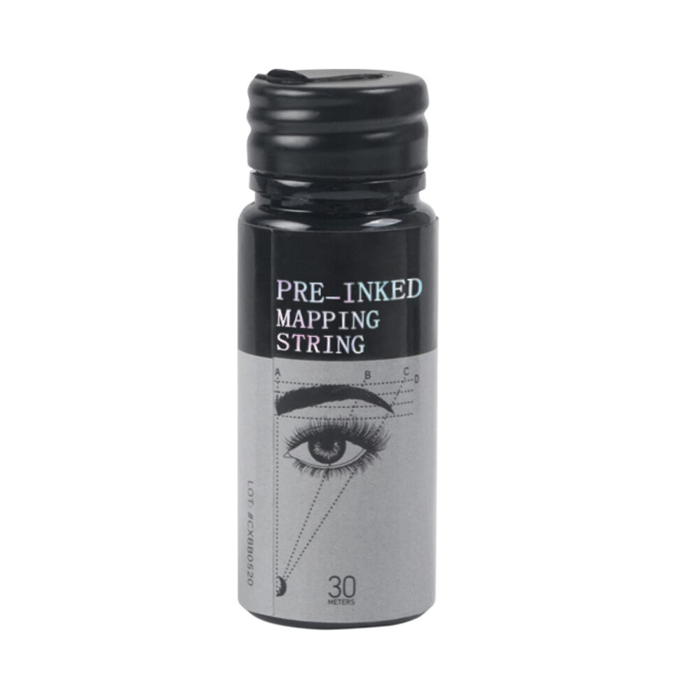 Black 30M Preinked Mapping String Eyebrow Mapping Thread For Precise Brow And Tattoo Layout