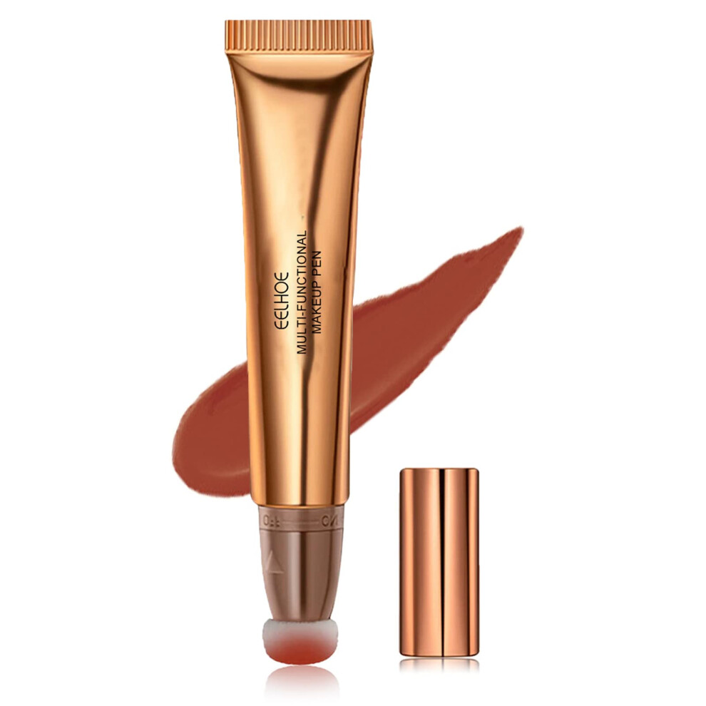 Cream/Peach/Red Contour Beauty Wand And Liquid Blush Wand With Cushion Applicator, Formula, Blush, Cherry