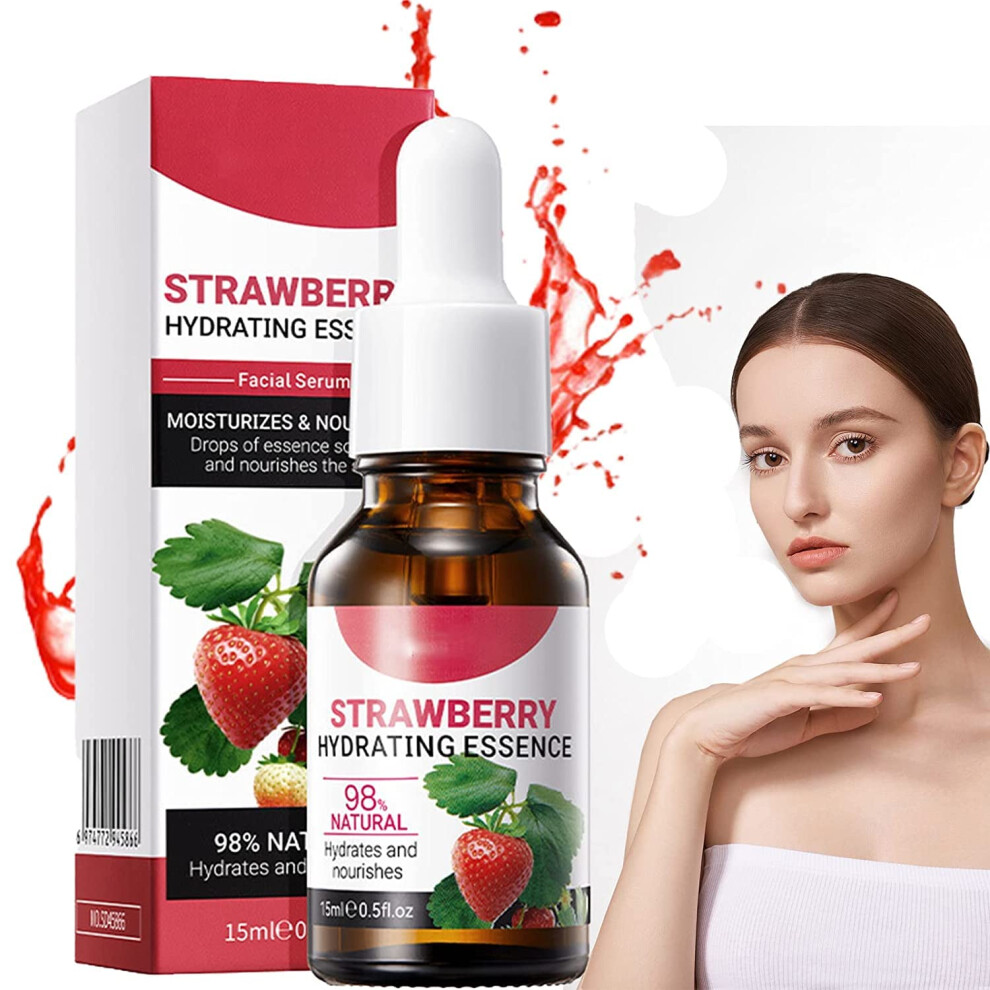 Strawberry AntiAging Face Serum with Hyaluronic Acid, Deep Hydration and Fine Line Reduction